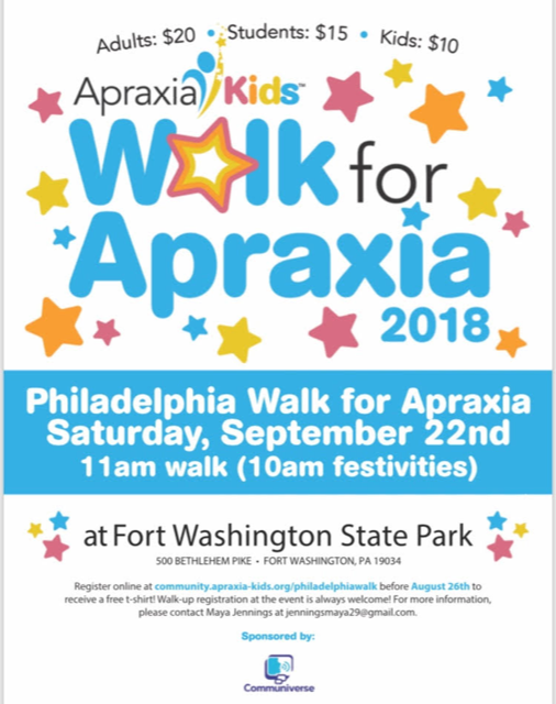 Philadelphia Walk For Apraxia